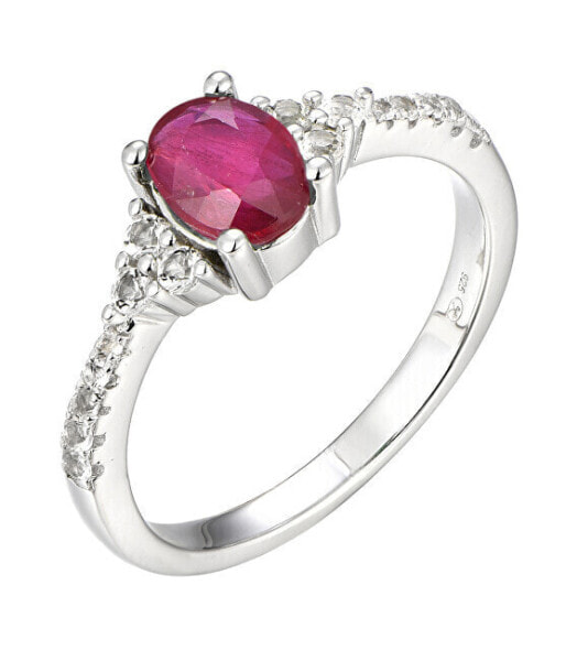 Beautiful silver ring with ruby Precious Stone SRC0203T