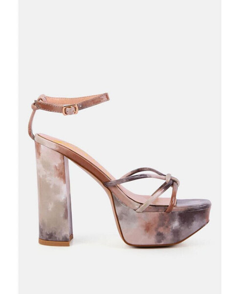 prisma tie-dye high platform heeled sandals