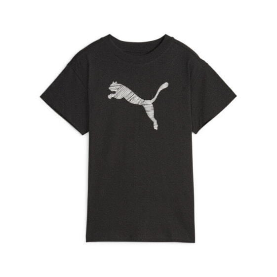 Футболка женская PUMA Her Logo Crew Neck Short Sleeve черного цвета