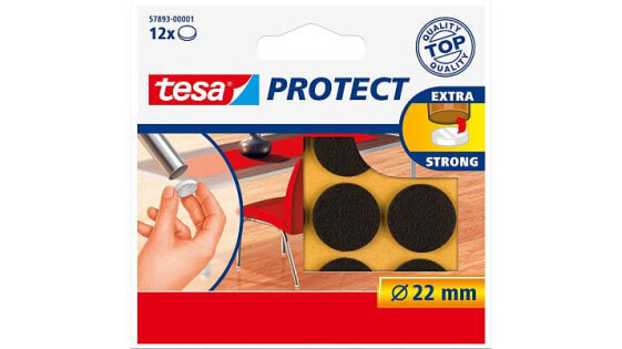 Tesa 57893-01 - Brown - Felt - Round - 2.2 cm - 12 pc(s)