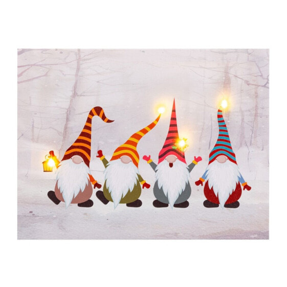 Картина Рождество Разноцветная Деревянная Холст 40 x 30 x 18 см от Shico