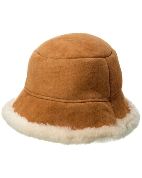 Surell Accessories Women's Chestnut Shearling Cloche Women's Brown