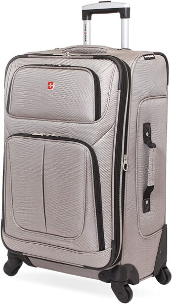 SwissGear Spinner/Pewter 25", Pewter colour, Checked-Medium 25-Inch, Sion Softside Expandable Luggage