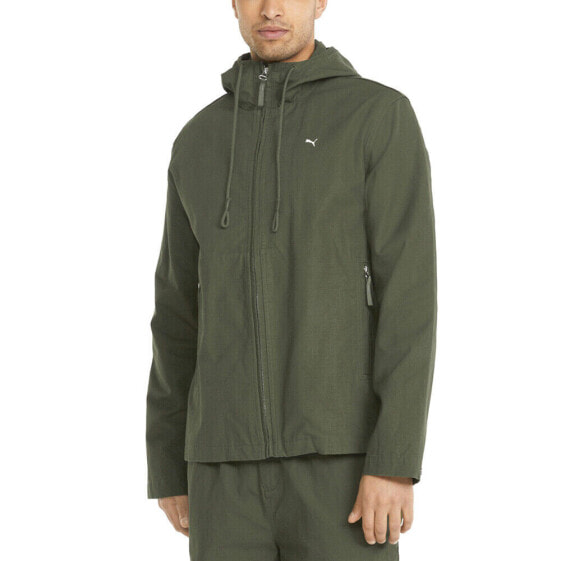 Худи PUMA MMQ легкая ветрозащитная мужская зеленая куртка 533462