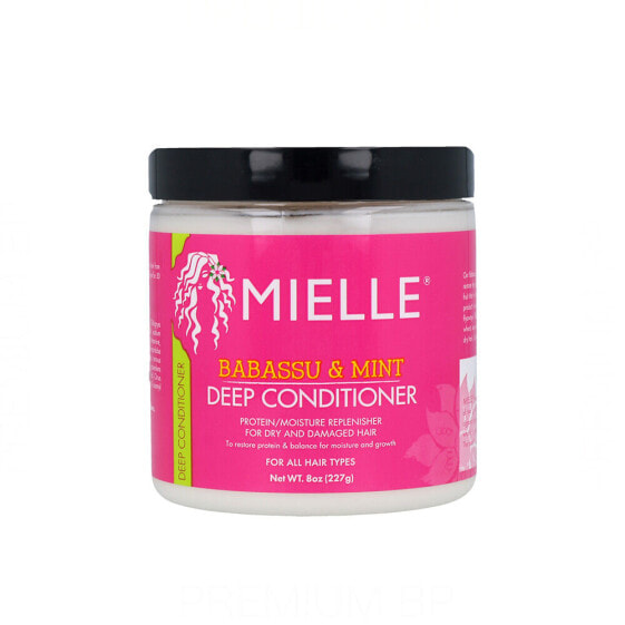 Mielle Babassu & Mint Deep Conditioner  Восстанавливающий кондиционер с экстрактами бабасу и мяты для сухих и поврежденных волос 227 г