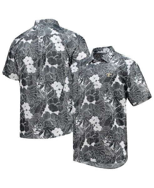 Men's New Orleans Saints Coconut Point Playa Floral IslandZone Button-Up Shirt