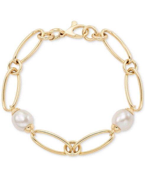 Браслет Macy's Freshwater Pearl Oval Link.