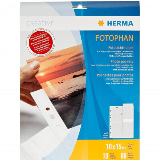 HERMA Fotophan 10x15 Vertical 10 Sheets Sheath