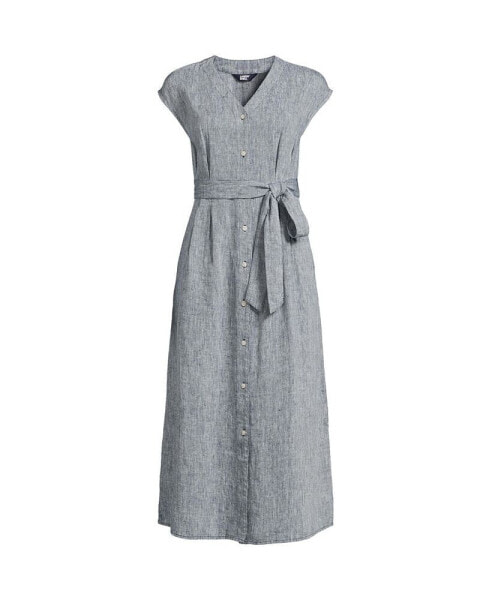 Women's Linen Midi Dress