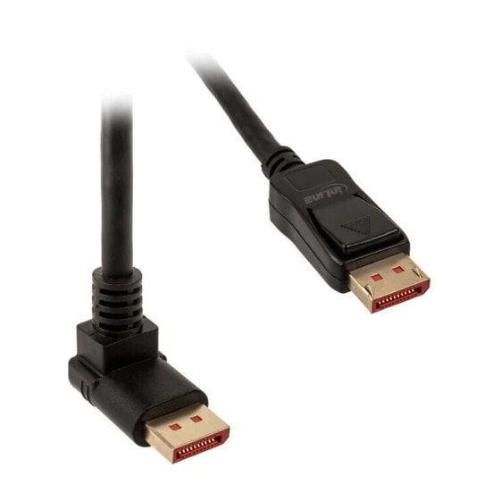 InLine 8K (UHD-2) DisplayPort Kabel, nach oben gewinkelt, schwarz - 1m