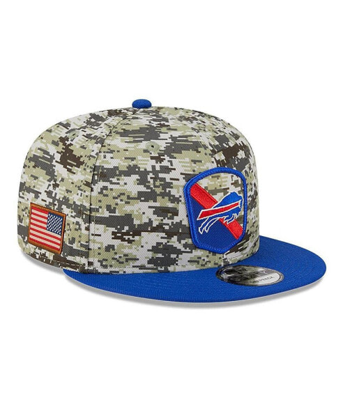 Бейсболка мужская New Era Camo, Royal Buffalo Bills 2023 Salute To Service 9FIFTY Snapback Hat