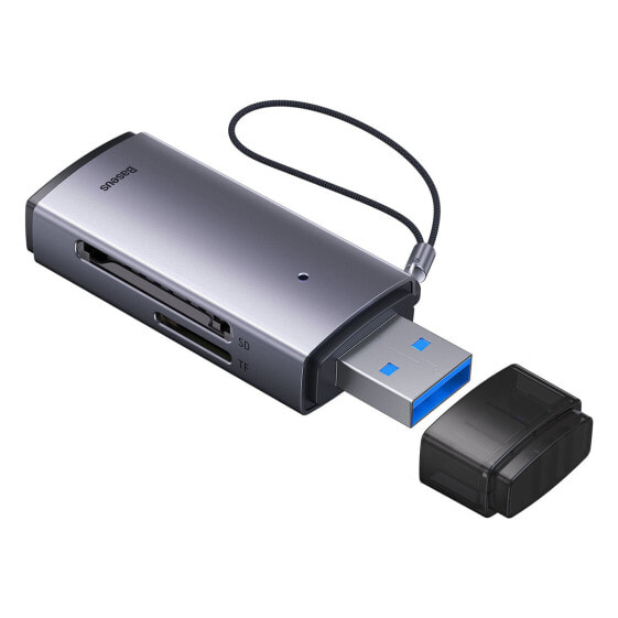Адаптер считыватель карт SD/TF USB Lite Series серый от Baseus