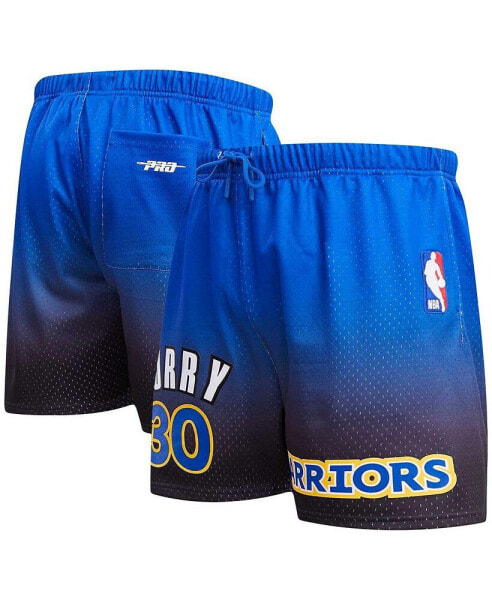 Men's Stephen Curry Royal, Black Golden State Warriors Ombre Name and Number Shorts