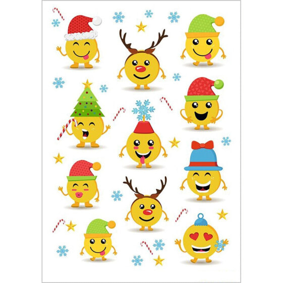 BANDAI Sticker Magic Chrstmas Emojis. Foil