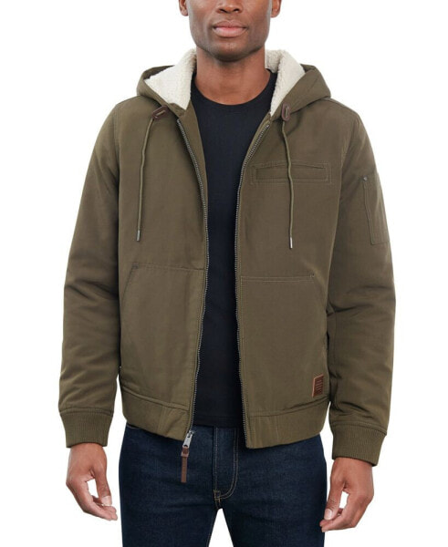 Men's Fleece-Lined Zip-Front Hooded Jacket