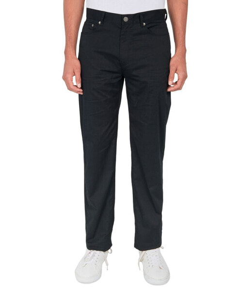 Men's Regular Fit Solid 5 Pocket Pants