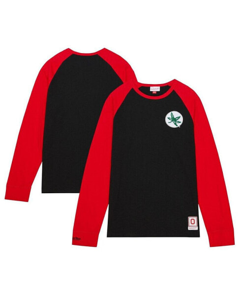 Men's Black Ohio State Buckeyes Legendary Slub Raglan Long Sleeve T-shirt