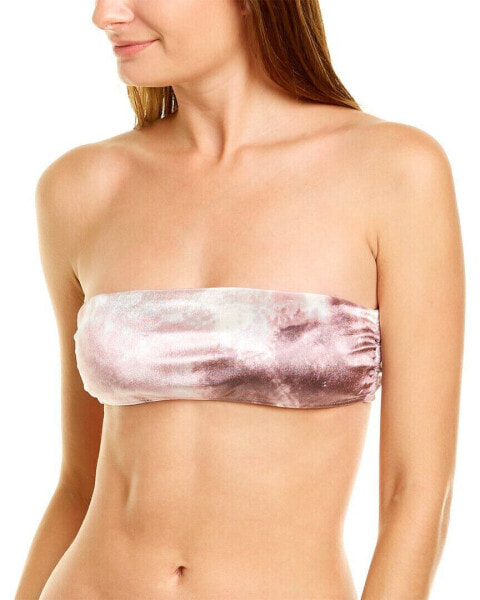 Pq Swim Velour Bandeau Top Women's Beige L