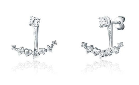 Sparkling silver earrings with zircons SVLE1872X75BI00