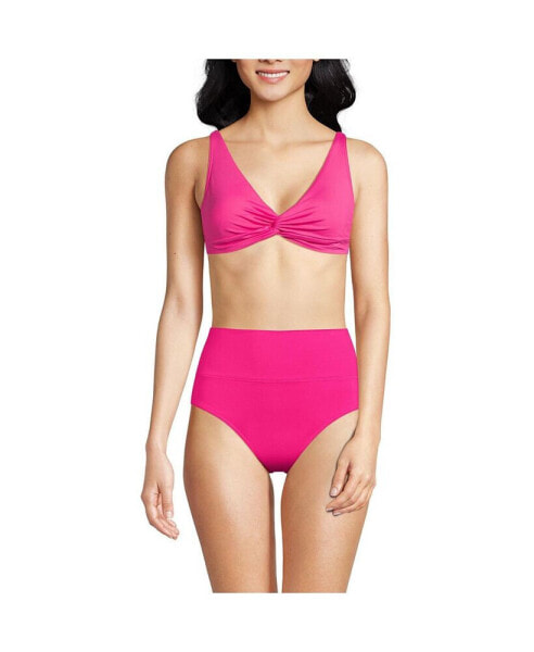 Women's Chlorine Resistant Twist Front Underwire Bikini Swimsuit Top