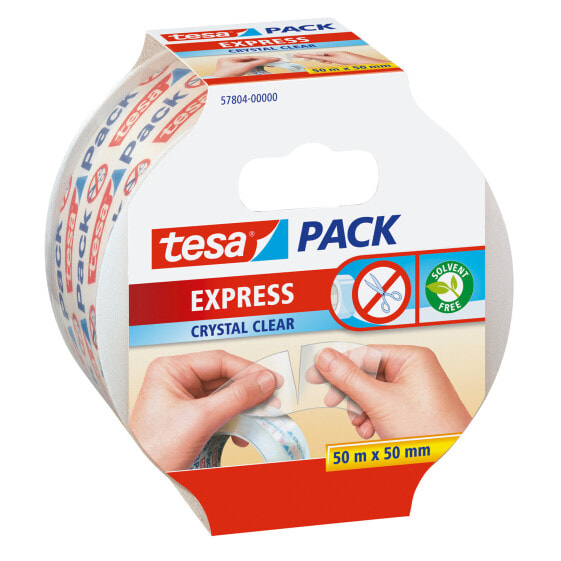 Tesa Express - 50 m - Transparent - Polypropylene (PP) - 50 mm