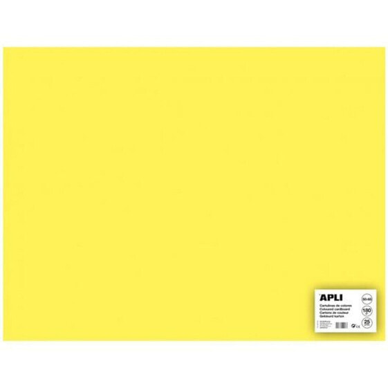 Цветной картон APLI Жёлтый 50 x 65 см (25 штук)