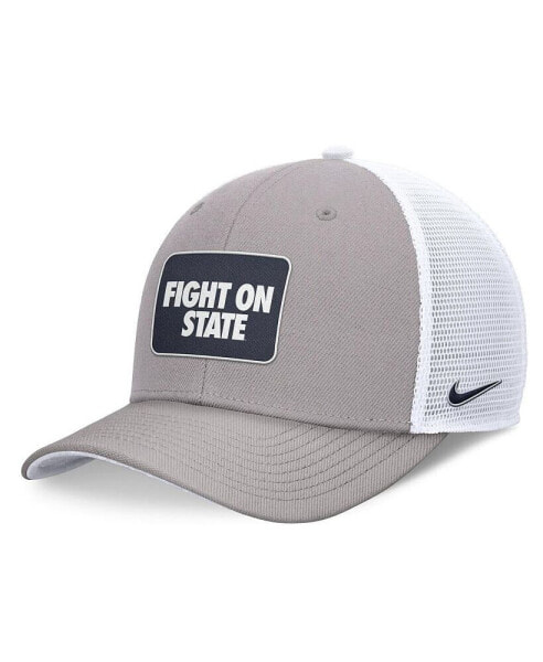 Men's Gray/White Penn State Nittany Lions Local Trucker Adjustable Hat