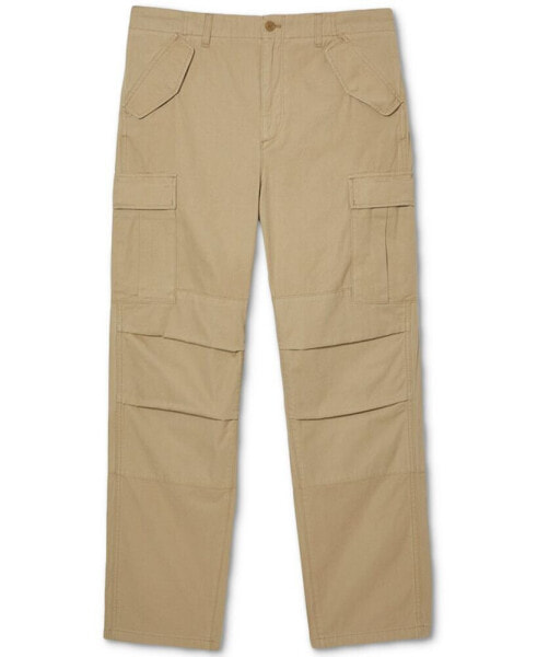 Men's Straight-Fit Twill Cargo Chino Pants