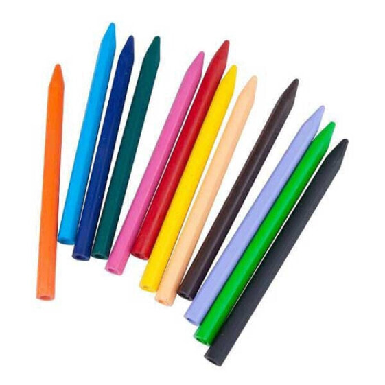 Цветные карандаши Liderpapel восковые треугольные 12 шт.
