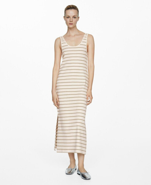 Women's Cut-Out Striped Dress