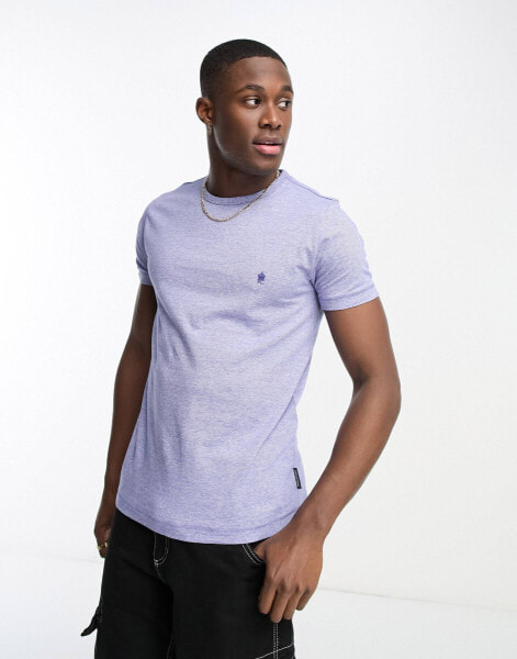 French Connection micro stripe t-shirt in bright blue