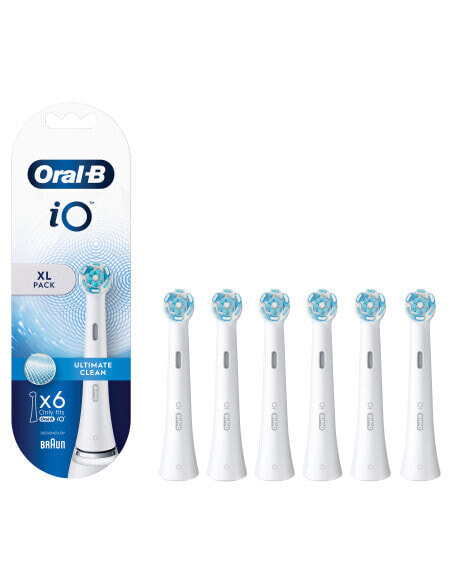 Электрическая зубная щетка Braun Oral-B iO Ultimate Clean CW-6 для взрослых, белая, 6 шт.