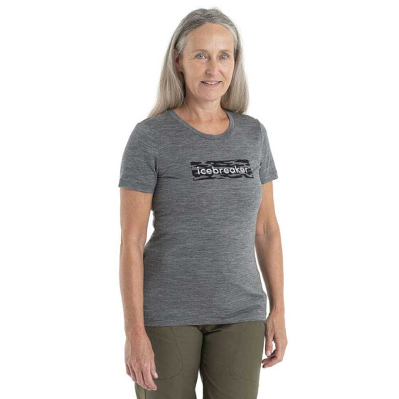 ICEBREAKER 150 Tech Lite II IceB Logo Camo Merino short sleeve T-shirt