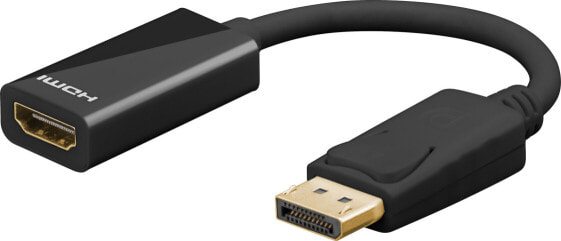 Переходник Wentronic DisplayPort/HDMI - 0.1 м - HDMI Type A (Стандартный) - DisplayPort - Мужской - Женский - Черный