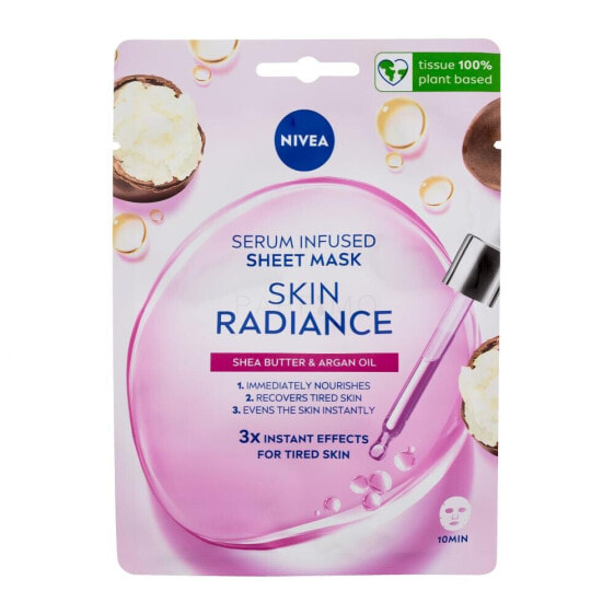 Nivea Skin Radiance Serum Infused Sheet Mask 1 St. gesichtsmaske für Frauen