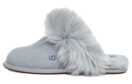 UGG Scuff Sis 毛绒包头平跟运动休闲鞋 女款 灰雾 / Тапочки UGG Scuff Sis 1122750-AFG