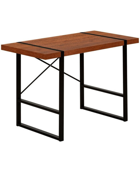 Desk with Floating Top and Metal Legs