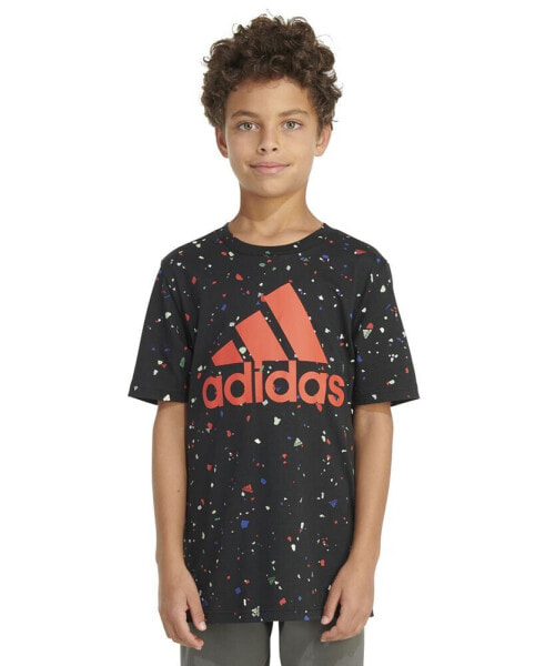 Футболка для малышей Adidas Big Boys Regular-Fit Terrazzo Dot Logo