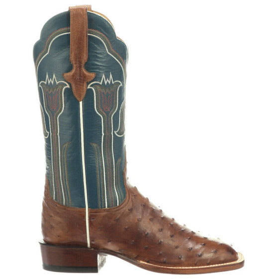 Lucchese Maggie Ostrich Snip Toe Cowboy Womens Size 6.5 B Casual Boots CL2112-W