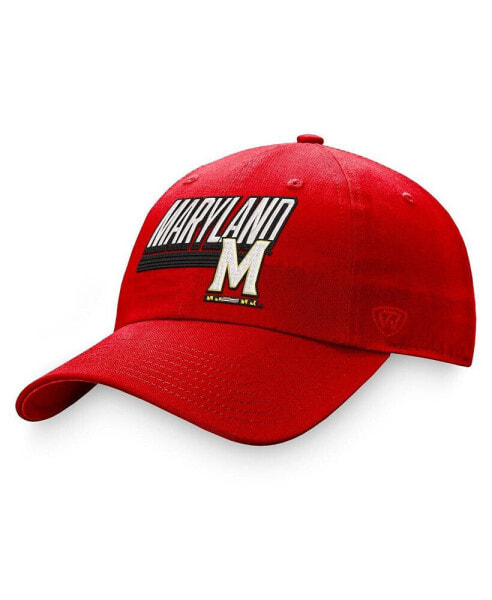Men's Red Maryland Terrapins Slice Adjustable Hat