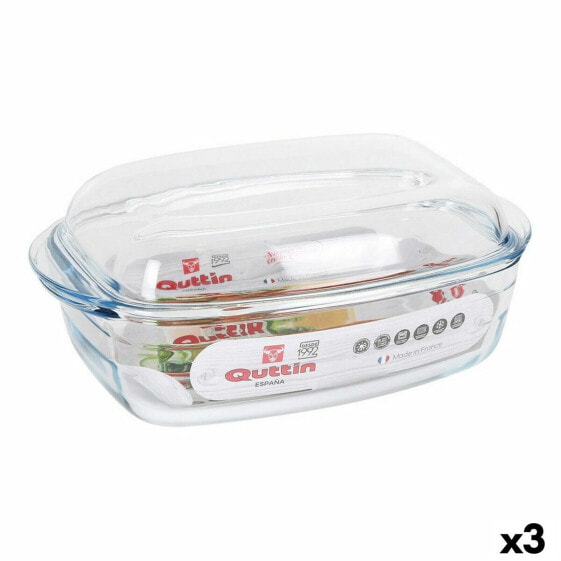 Посуда для запекания Quttin 63096 стеклянная 32,8 x 19,7 x 13 см (3л + 1,5л)