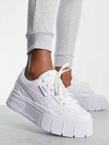 Puma Mayze Stack trainers in white