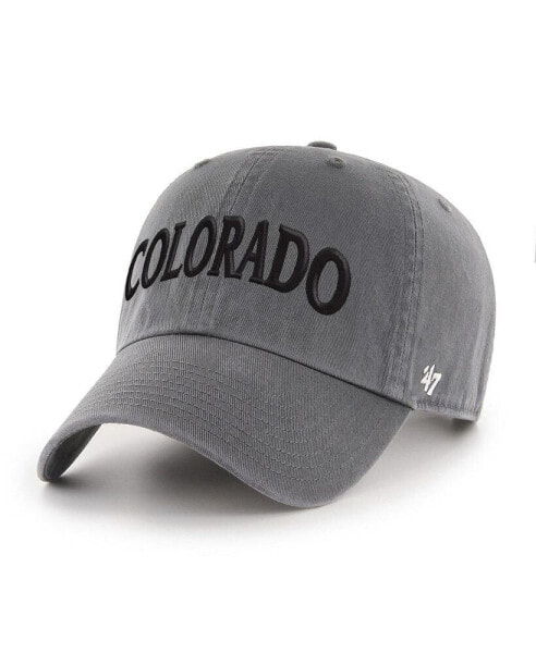 Men's Charcoal Distressed Colorado Buffaloes Vintage-Like Clean Up Adjustable Hat