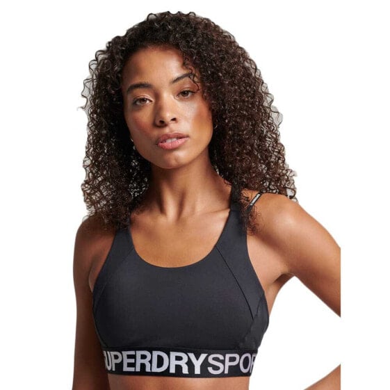 SUPERDRY Train Branded Elastic Sports Bra