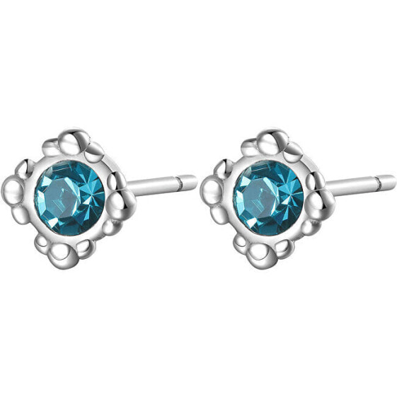 Elegant steel earrings with blue crystals CLICK SCK33