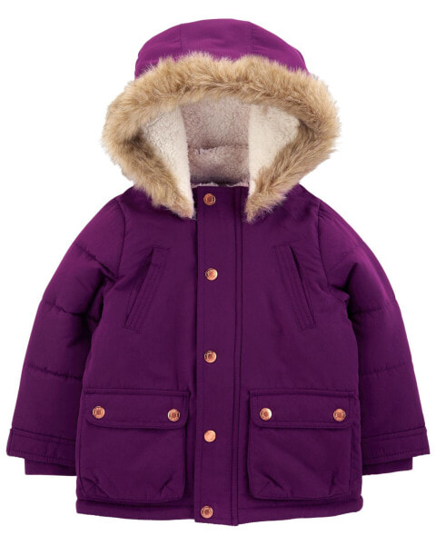 Baby Faux Fur Hooded Parka 12M