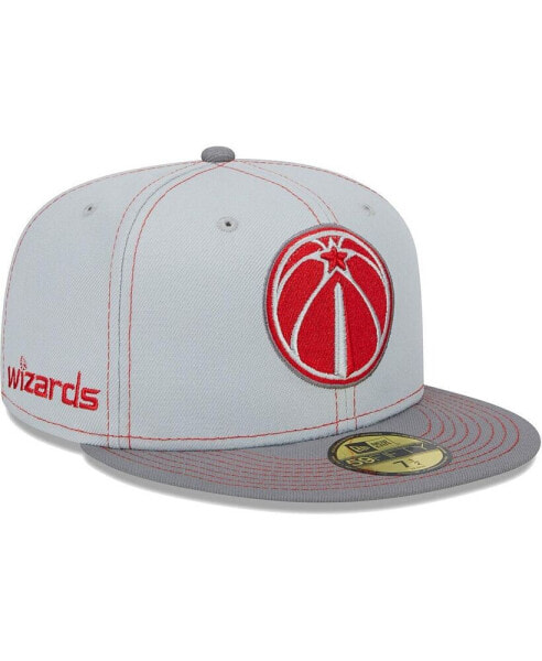 Men's Gray Washington Wizards Color Pop 59FIFTY Fitted Hat