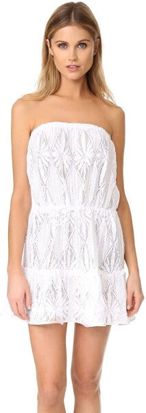 Milly 262014 Women's Crochet Soft Lace Becca Cover Up White Size M