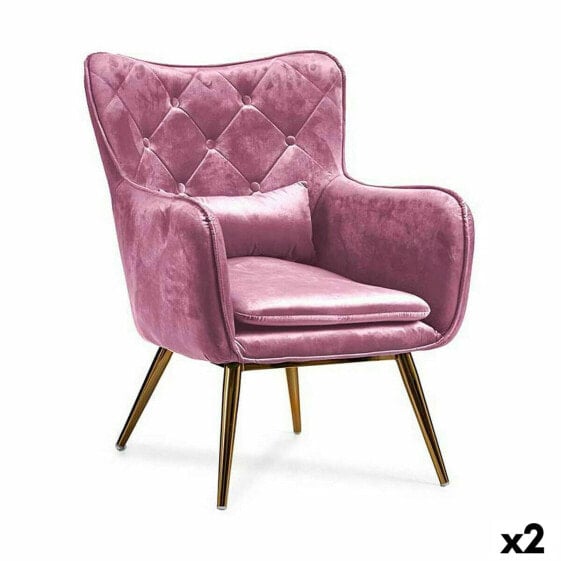 Кресло мягкое Gift Decor Розовое 68 x 92 x 70 см (2 штуки)
