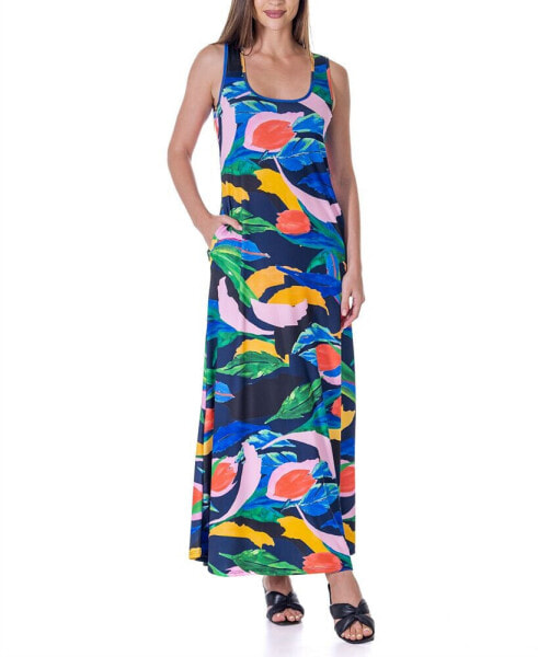 Sleeveless Casual Maxi Pocket Dress